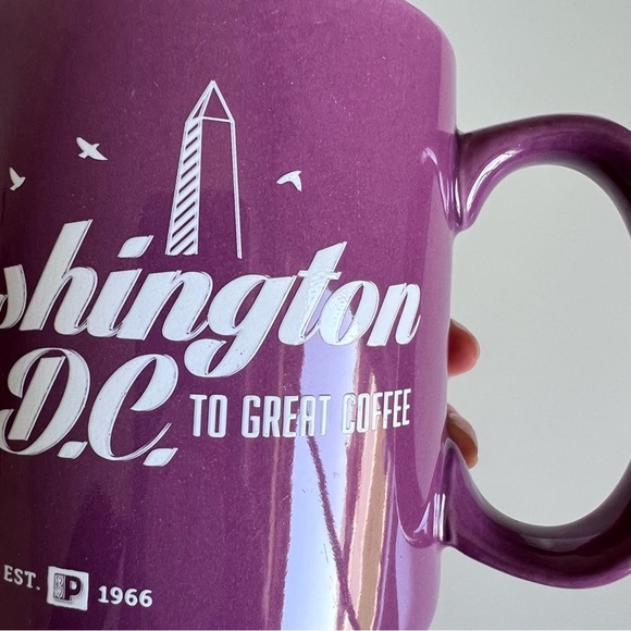 PEET’S Coffee Tea Mug Washington, D.C. A Monument to Great Coffee Large 16 oz - Picture 9 of 10